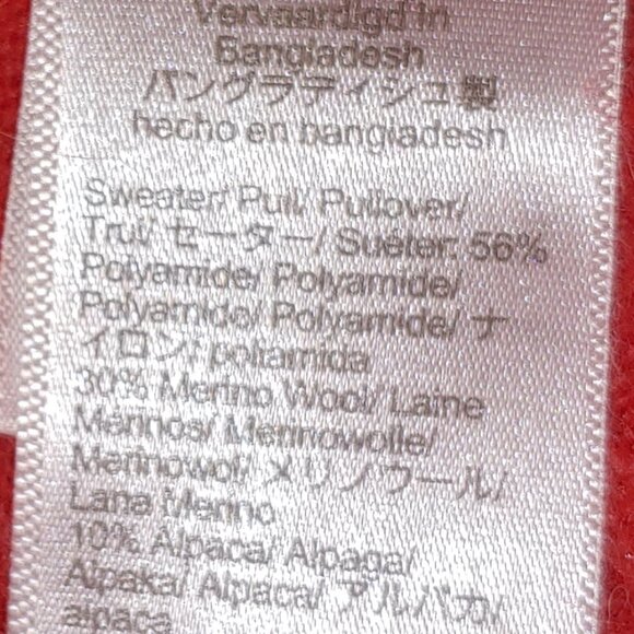 J.Crew Merino Wool Mock Neck Sweater Size XL Coral Orange - Picture 4 of 6